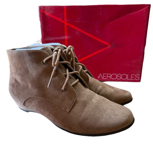 Rerosoles Lace-us Ankle Boots Soterday Night Taupe 7 Medium Casual Chukka - Picture 1 of 10